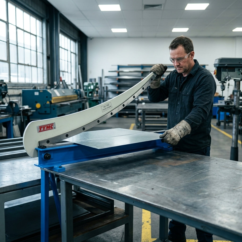 Manual Industrial Plate Shear — Estilo de Vida - Producto en Uso | Generated by Modelize