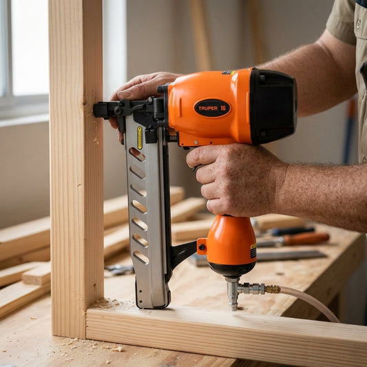 Pneumatic 16-gauge nailer — Estilo de Vida - Producto en Uso | Generated by Modelize
