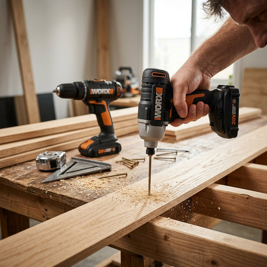 Cordless power tool combo kit — Estilo de Vida - Producto en Uso | Generated by Modelize
