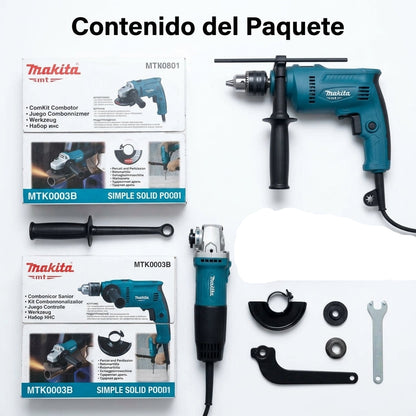 Power tool combo kit — Contenido del Paquete - Vista Aerea | Generated by Modelize