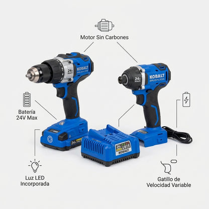 Cordless power tool combo kit — Infografia de Caracteristicas | Generated by Modelize