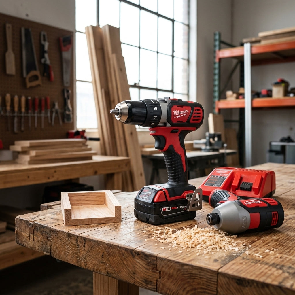 Cordless power tool combo kit — Estilo de Vida - Producto en Uso | Generated by Modelize