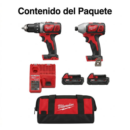 Power tool combo kit — Contenido del Paquete - Vista Aerea | Generated by Modelize