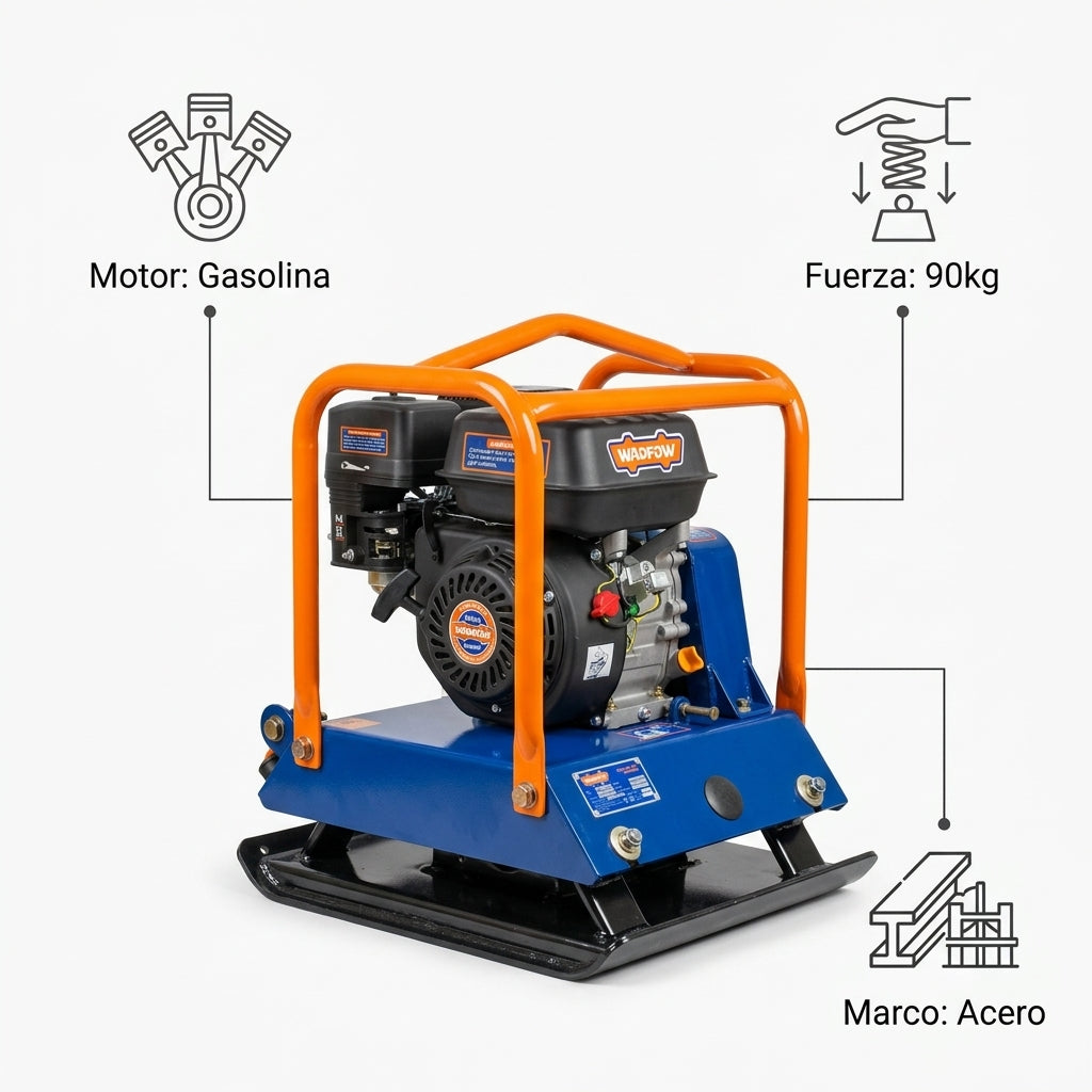Plate Compactor — Infografia de Caracteristicas | Generated by Modelize