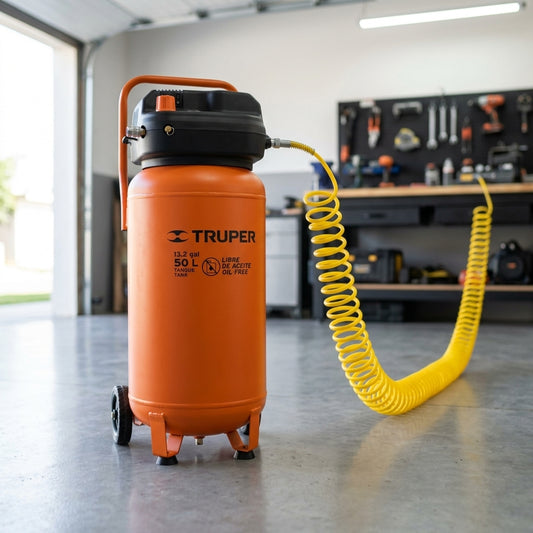 Vertical air compressor — Estilo de Vida - Producto en Uso | Generated by Modelize
