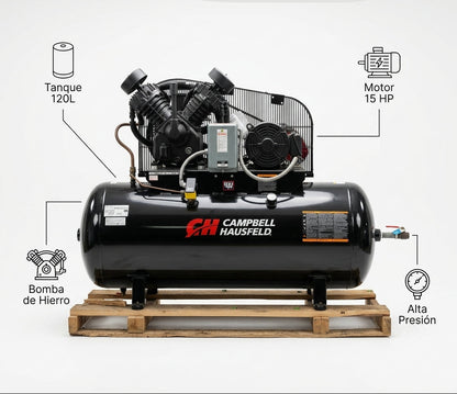 Industrial Air Compressor — Infografia de Caracteristicas | Generated by Modelize