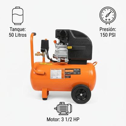 Portable Air Compressor — Infografia de Caracteristicas | Generated by Modelize