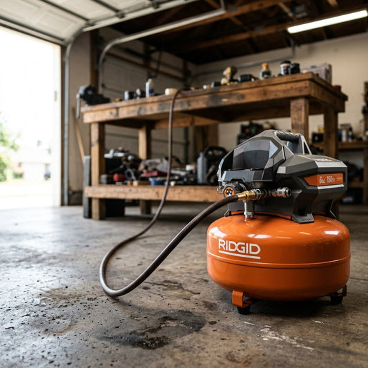 Pancake air compressor — Estilo de Vida - Producto en Uso | Generated by Modelize