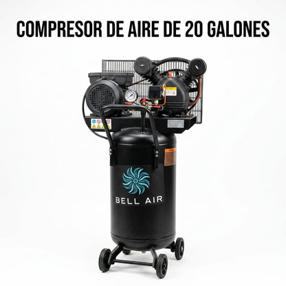 Vertical air compressor — Portada Principal - Estudio Blanco | Generated by Modelize