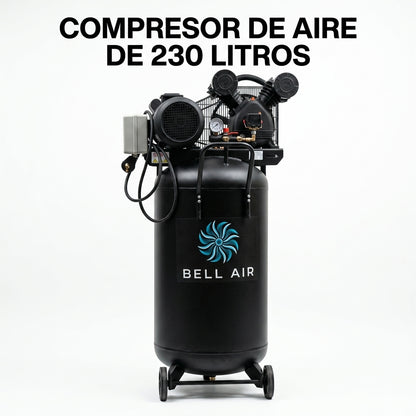 Industrial Vertical Air Compressor — Portada Principal - Estudio Blanco | Generated by Modelize