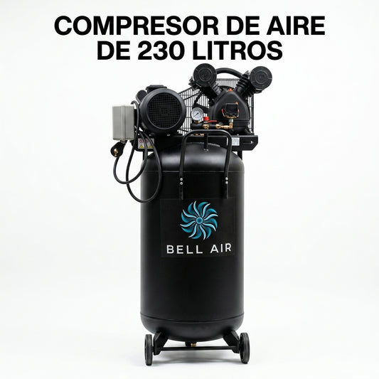 Industrial Vertical Air Compressor — Portada Principal - Estudio Blanco | Generated by Modelize