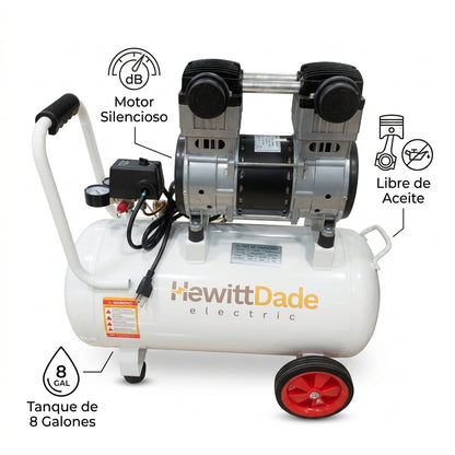Silent Air Compressor — Infografia de Caracteristicas | Generated by Modelize