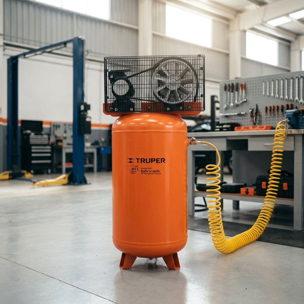 Belt-driven air compressor — Estilo de Vida - Producto en Uso | Generated by Modelize