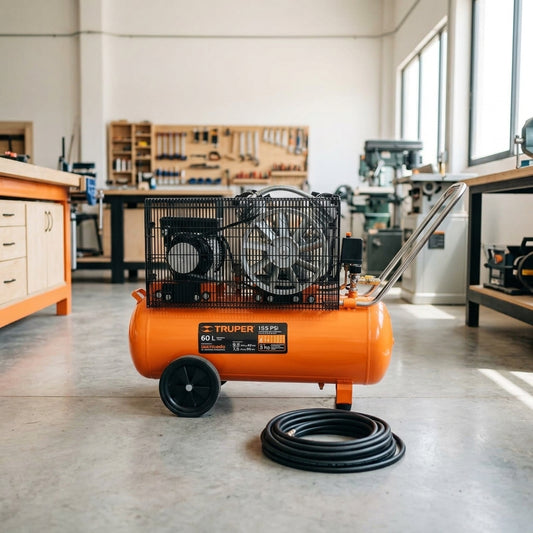 Belt-driven air compressor — Estilo de Vida - Producto en Uso | Generated by Modelize