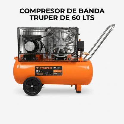 Belt-driven air compressor — Portada Principal - Estudio Blanco | Generated by Modelize