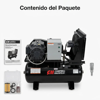 Industrial Rotary Screw Air Compressor — Contenido del Paquete - Vista Aerea | Generated by Modelize