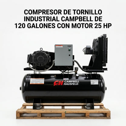 Industrial rotary screw air compressor — Portada Principal - Estudio Blanco | Generated by Modelize