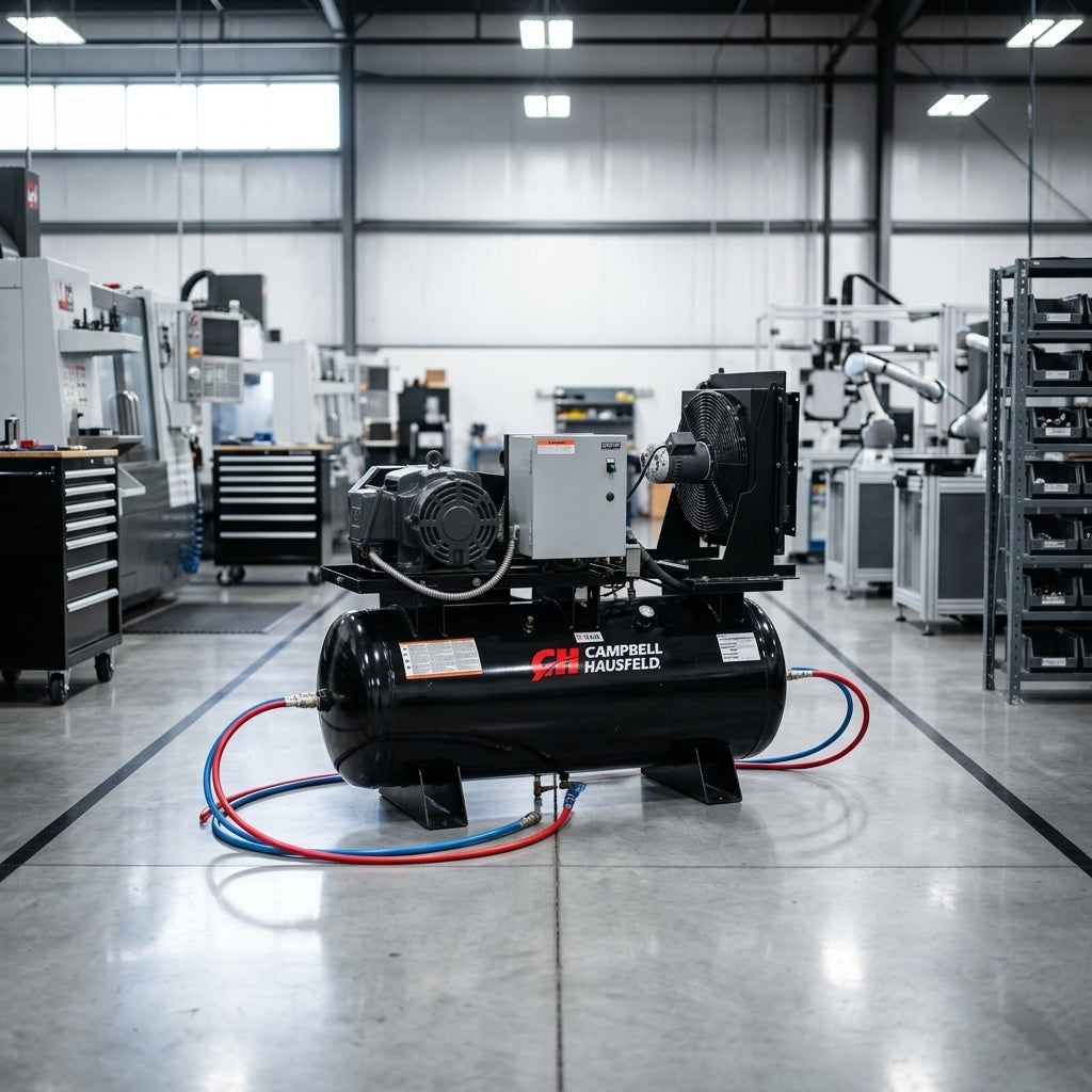 Industrial Rotary Screw Air Compressor — Estilo de Vida - Producto en Uso | Generated by Modelize