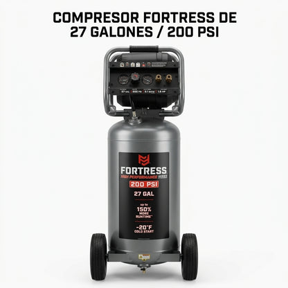 Vertical Air Compressor — Portada Principal - Estudio Blanco | Generated by Modelize