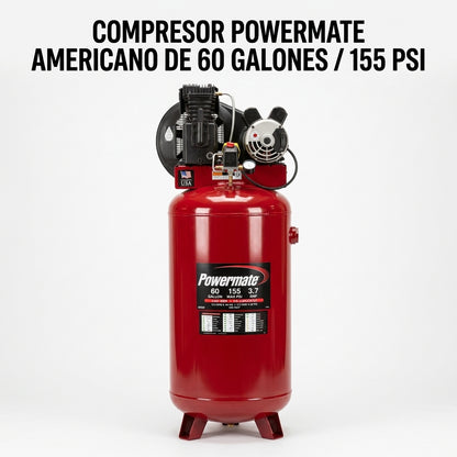 Vertical stationary air compressor — Portada Principal - Estudio Blanco | Generated by Modelize
