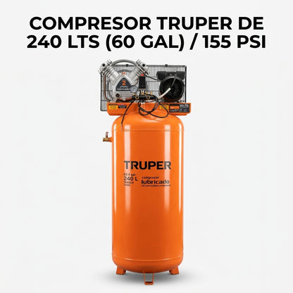Industrial vertical air compressor — Portada Principal - Estudio Blanco | Generated by Modelize
