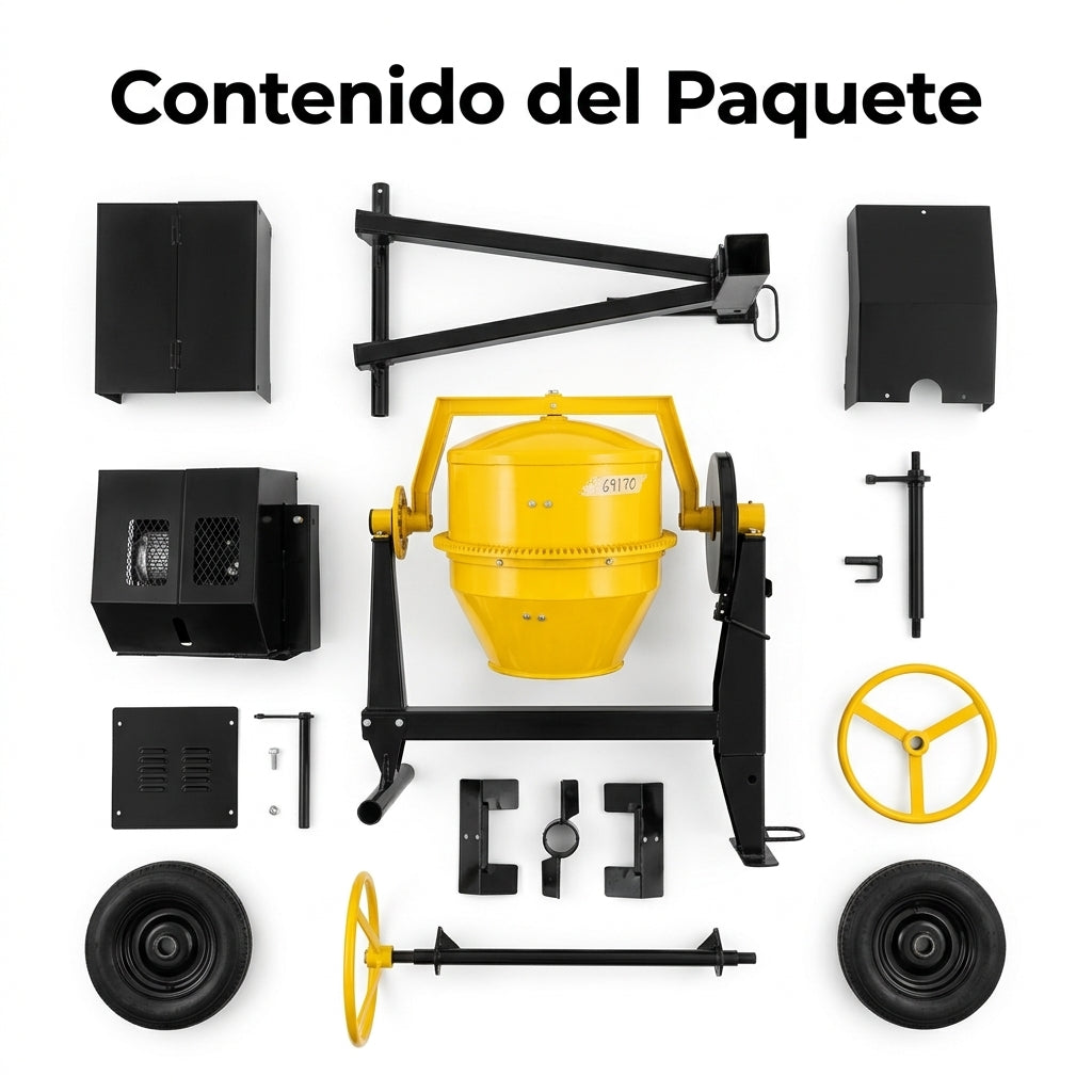 Concrete Mixer — Contenido del Paquete - Vista Aerea | Generated by Modelize