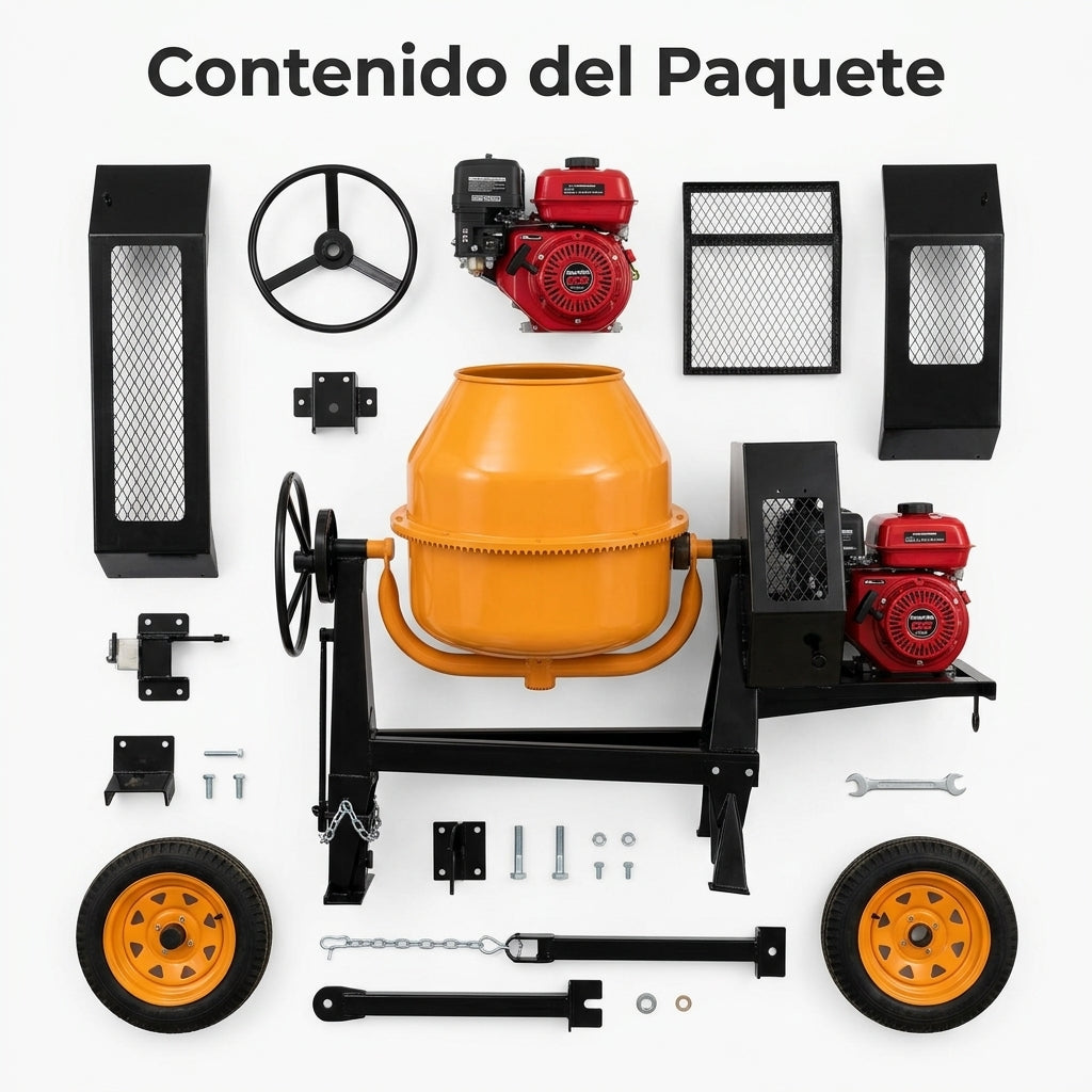 Concrete mixer — Contenido del Paquete - Vista Aerea | Generated by Modelize