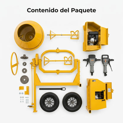 Industrial concrete mixer — Contenido del Paquete - Vista Aerea | Generated by Modelize