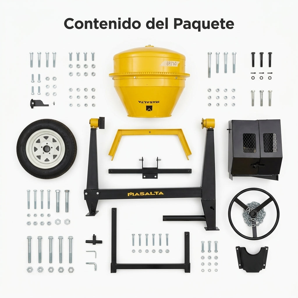 Concrete Mixer — Contenido del Paquete - Vista Aerea | Generated by Modelize