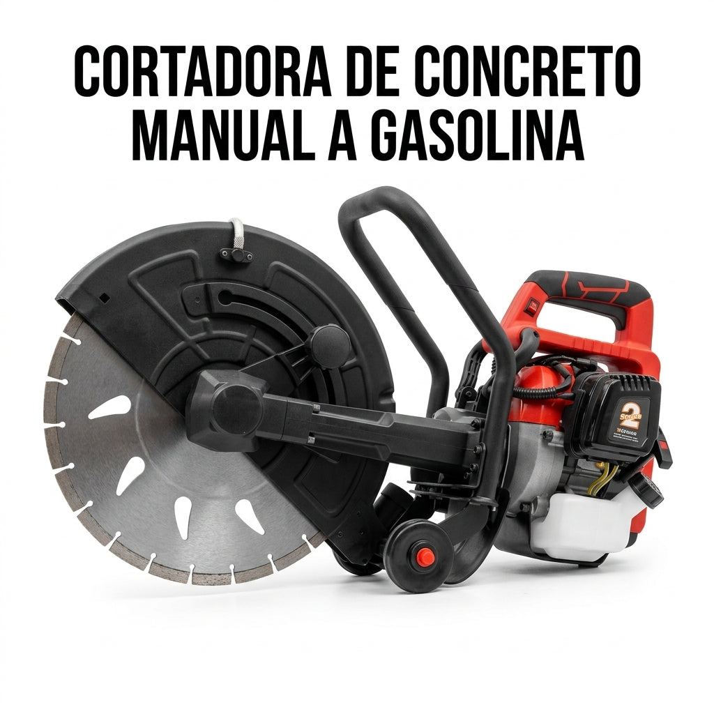 Gasoline-powered manual concrete saw — Portada Principal - Estudio Blanco | Generated by Modelize