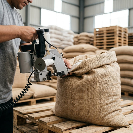 Portable industrial bag closer — Estilo de Vida - Producto en Uso | Generated by Modelize