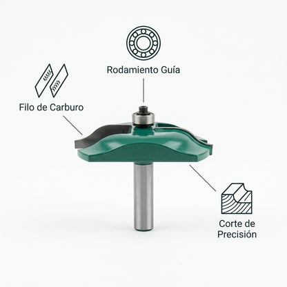 Panel raising router bit — Infografia de Caracteristicas | Generated by Modelize