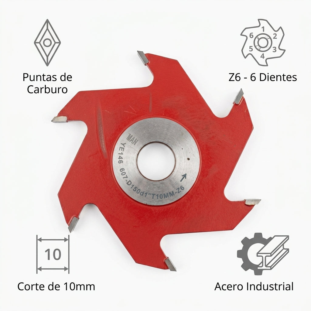 Industrial grooving cutter blade — Infografia de Caracteristicas | Generated by Modelize