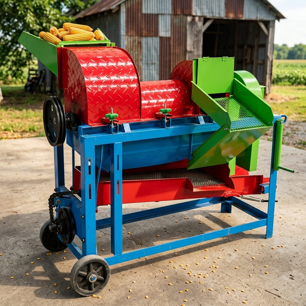 Industrial agricultural corn sheller — Estilo de Vida - Producto en Uso | Generated by Modelize