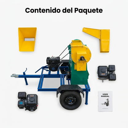Industrial maize sheller with trailer — Contenido del Paquete - Vista Aerea | Generated by Modelize