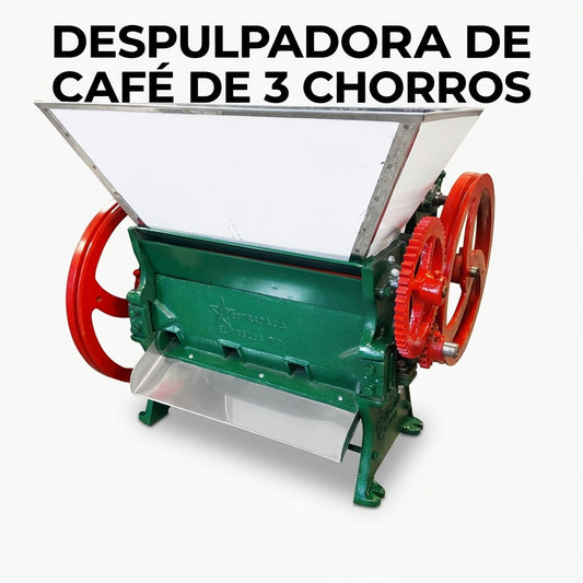 Industrial coffee pulping machine — Portada Principal - Estudio Blanco | Generated by Modelize