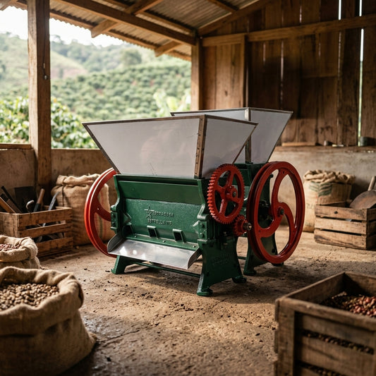 Industrial coffee depulping machine — Estilo de Vida - Producto en Uso | Generated by Modelize