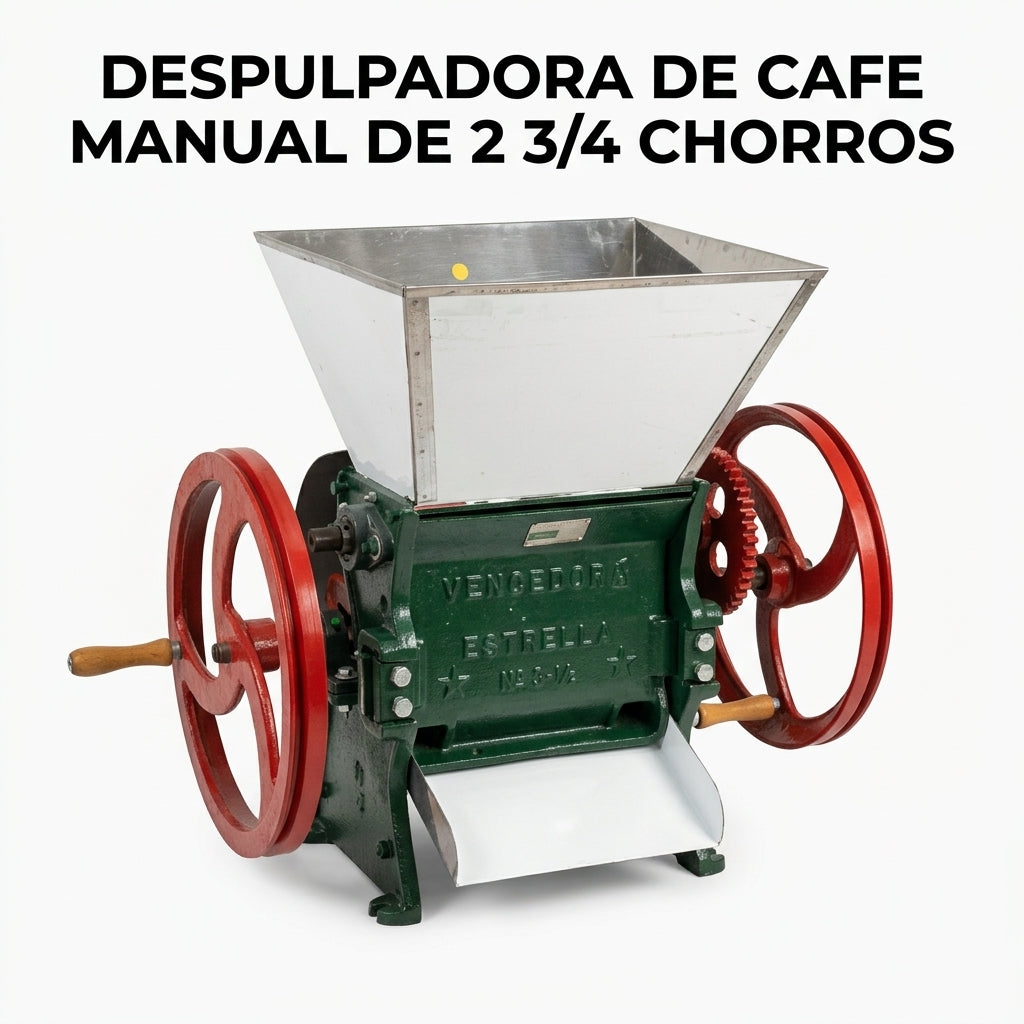 Manual coffee pulper — Portada Principal - Estudio Blanco | Generated by Modelize