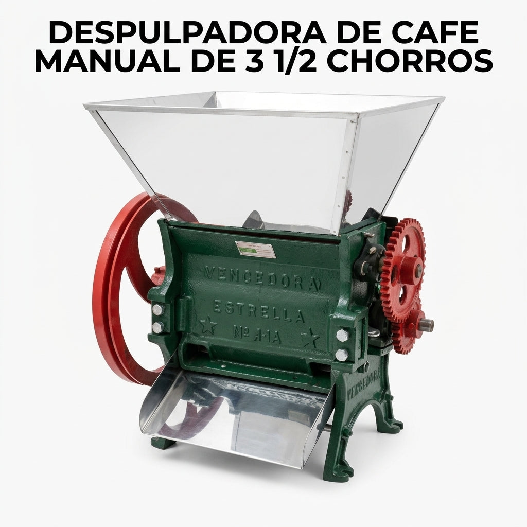 Manual coffee pulper machine — Portada Principal - Estudio Blanco | Generated by Modelize