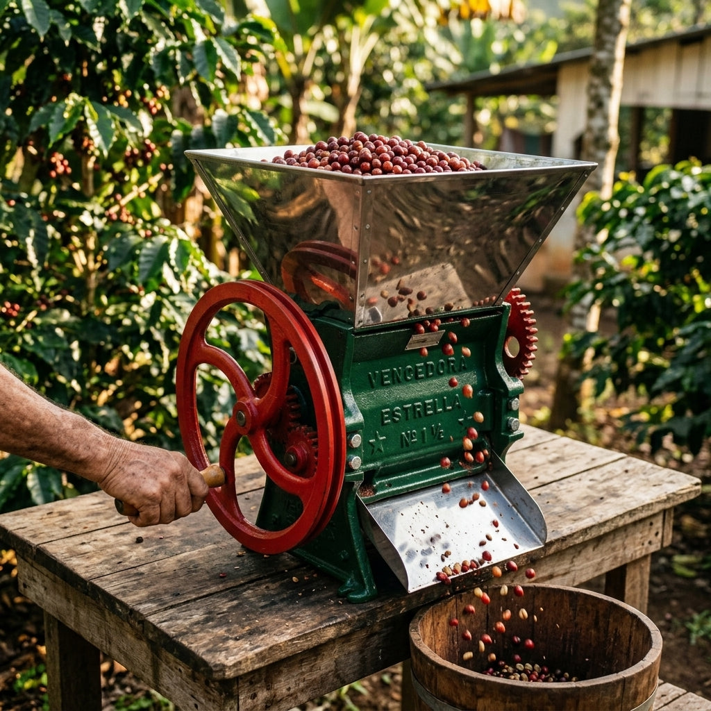 Manual coffee depulper — Estilo de Vida - Producto en Uso | Generated by Modelize