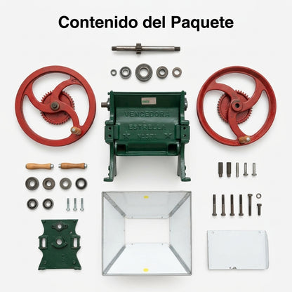 Manual coffee depulper (agricultural machinery) — Contenido del Paquete - Vista Aerea | Generated by Modelize