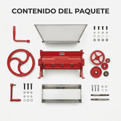 Manual coffee pulper — Contenido del Paquete - Vista Aerea | Generated by Modelize