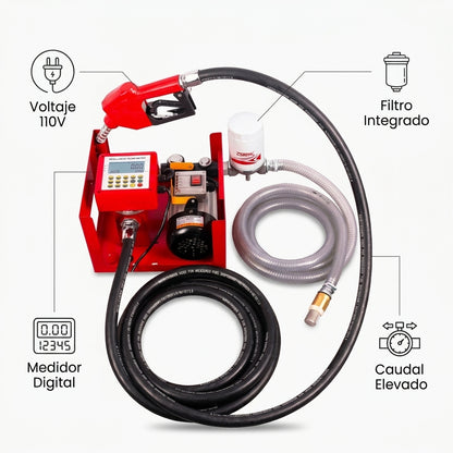 Portable Fuel Dispenser Pump System — Infografia de Caracteristicas | Generated by Modelize