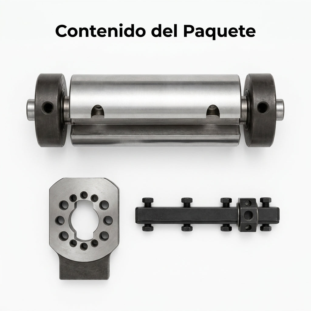 Jointer cutterhead shaft (eje para canteadora) — Contenido del Paquete - Vista Aerea | Generated by Modelize