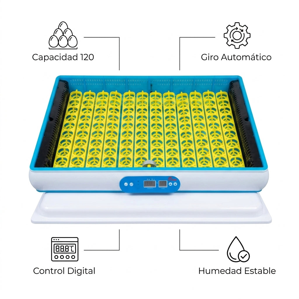 Egg incubator — Infografia de Caracteristicas | Generated by Modelize