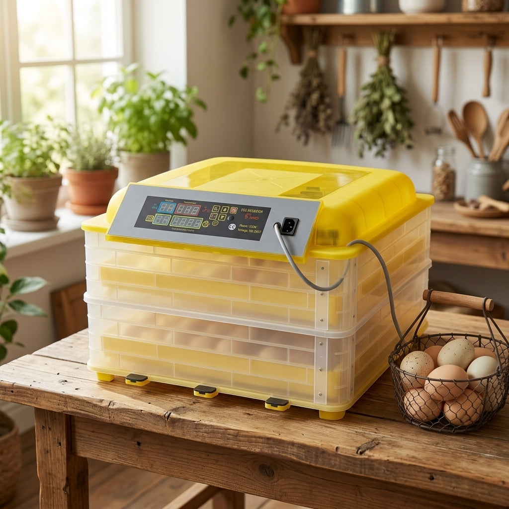96-egg industrial incubator — Estilo de Vida - Producto en Uso | Generated by Modelize