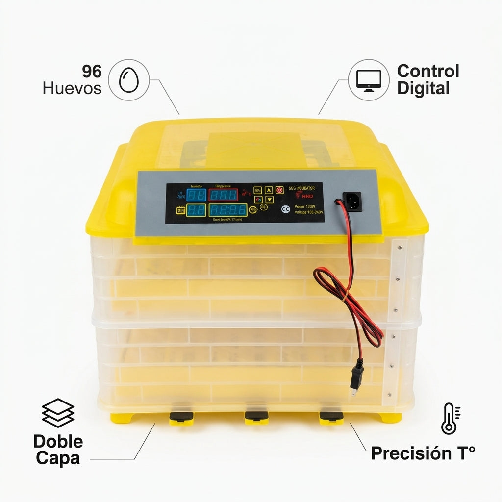 Egg Incubator — Infografia de Caracteristicas | Generated by Modelize