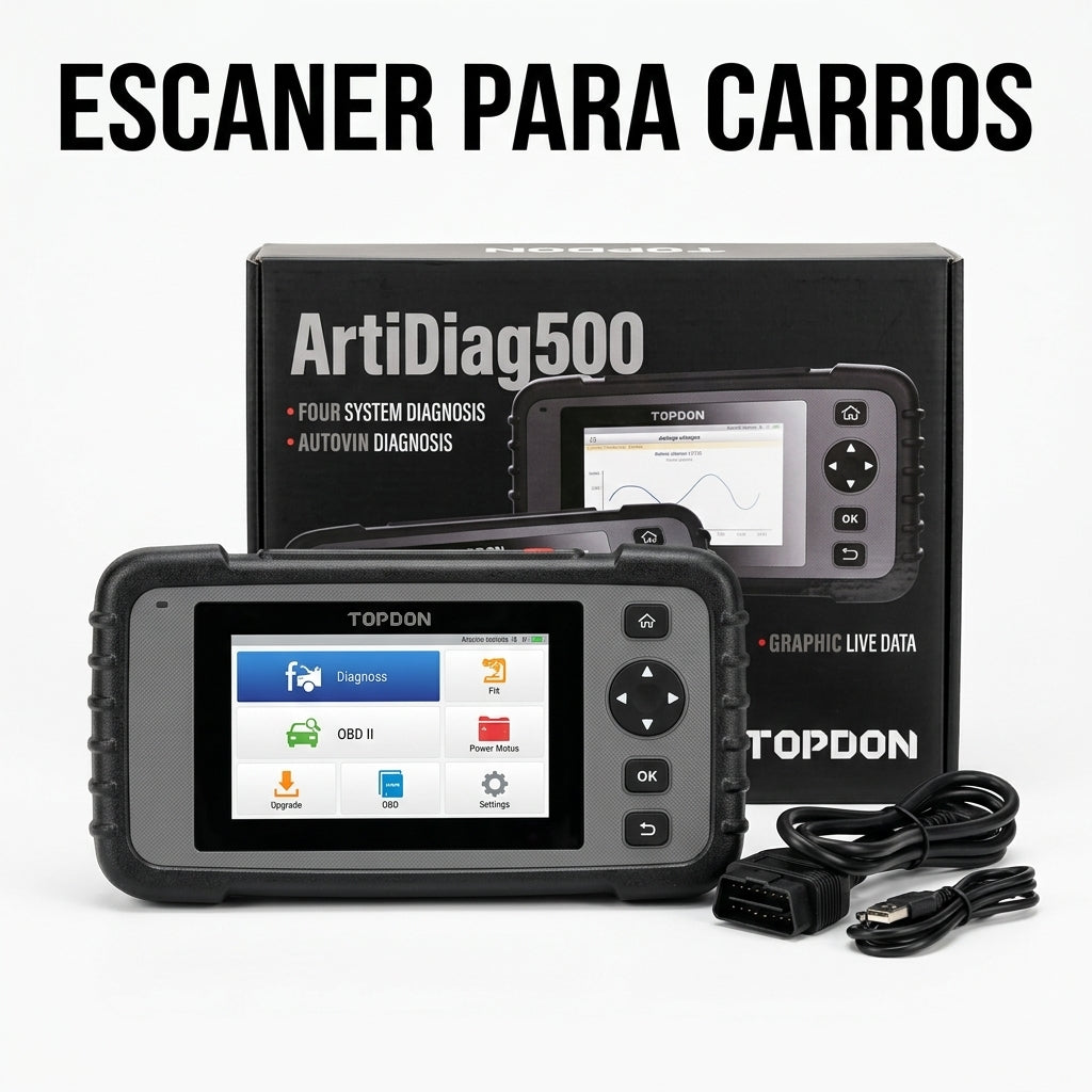 Automotive diagnostic scanner (OBD2) — Portada Principal - Estudio Blanco | Generated by Modelize