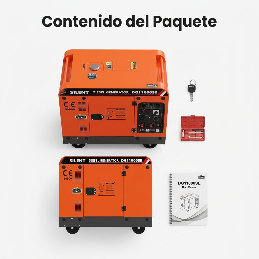 Silent Diesel Generator — Contenido del Paquete - Vista Aerea | Generated by Modelize