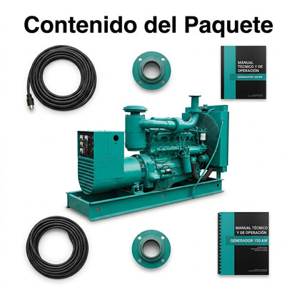 Industrial Diesel Generator — Contenido del Paquete - Vista Aerea | Generated by Modelize
